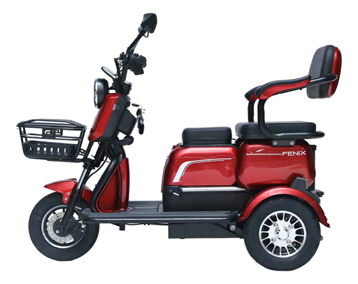 Triciclo Elétrico 750w Dois Assentos Cadeiras Ré Alarme Baga