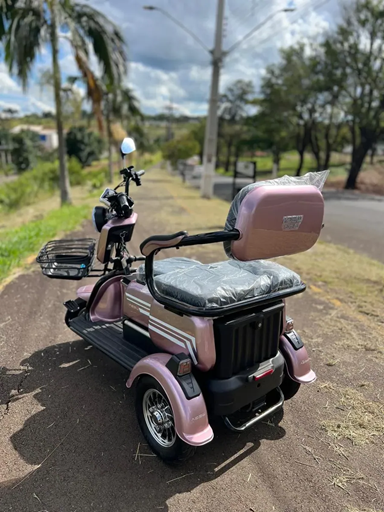 Triciclo Elétrico Cadeira 1000w Adulto Sobe Morro 3 Lugares
