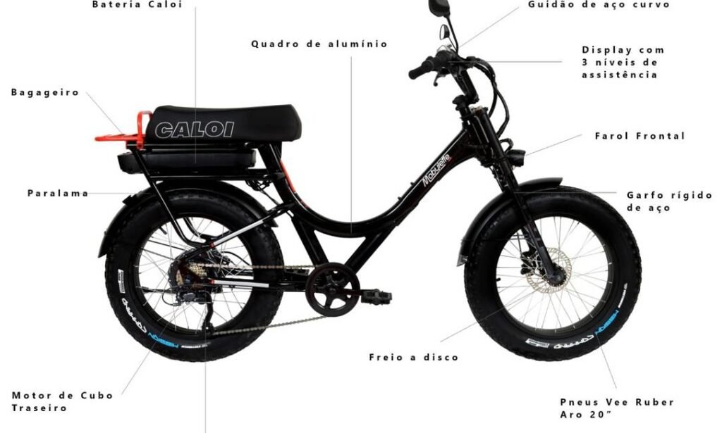 Bicicleta febre dos anos 70 foi relançada com motor de 350 W Foto Divulgação